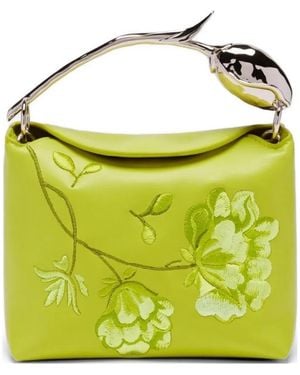 Erdem Mini Sac Cabas À Broderies Fleuries - Yellow