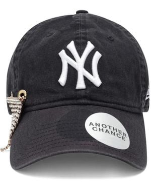 ANOTHER CHANCE Baseballkappe Mit Kristallverzierung Und Logo-Stickerei - Blau