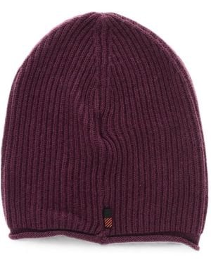 Woolrich Ribbed-Knit Cashmere Beanie Hat - Purple