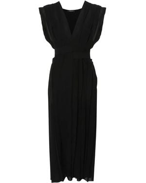 Fabiana Filippi V-Necked Midi Dress - Black