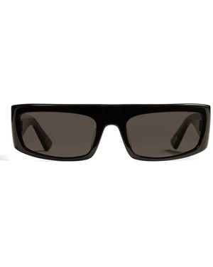KHAITE Rectangle-Frame Sunglasses - Black