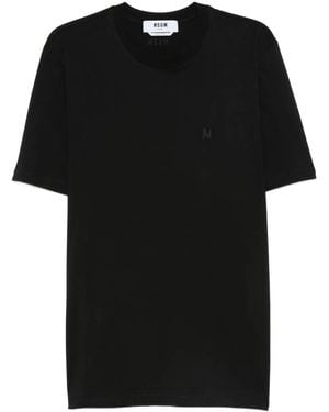 Tシャツ・カットソー MSGM Men T-shirt Black 3840MM118257090 01 MSGM logo-print T-shirt | Black | FARFETCH