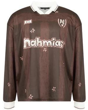 NAHMIAS Scribble Long-Sleeve T-Shirt - Brown