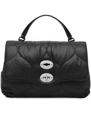 Zanellato Small Postina Quilted Leather Tote Bag - Black
