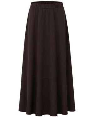 Max Mara Rok Met Elastische Taille En Vlakken - Zwart