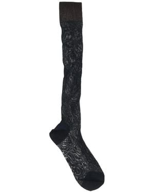 DSquared² Long Viscose Socks With Contrast Trim - Black