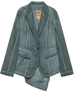 Uma Wang Notched-Lapels Single-Breasted Blazer - Blue
