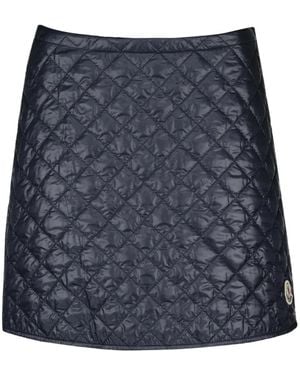 Moncler Quilted Mini Skirt - Blue