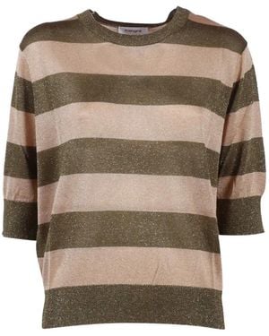Kangra Striped Short-Sleeve Top - Natural