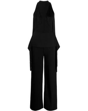 Stella McCartney Fringe-Trim Sleeveless Jumpsuit - Black