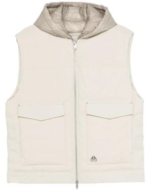 Moose Knuckles Logo-Appliqué Gilet - White