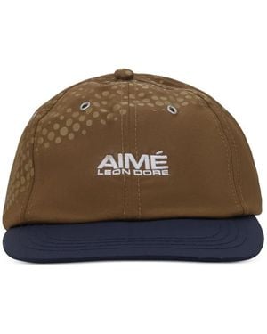 Aimé Leon Dore Logo-Embroidered Polka-Dot Cap - Brown