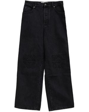 Loewe Jeans Met Geborduurd Logo - Blauw