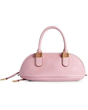 Balenciaga Bolero Leather Tote Bag - Pink