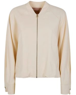 Twinset Zip-Up Bomber Jacket - White