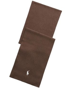 Polo Ralph Lauren Logo-Detail Scarf - Brown