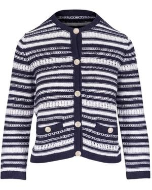Veronica Beard Bellingham Gestreept Vest Met Knopen - Blauw