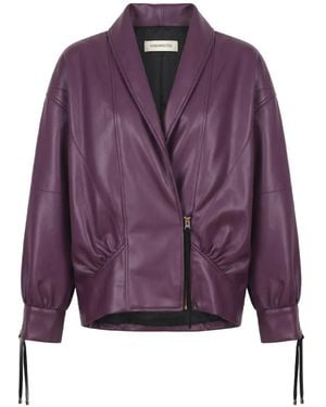 Nineminutes The Virgo Cropped Jacket - Purple