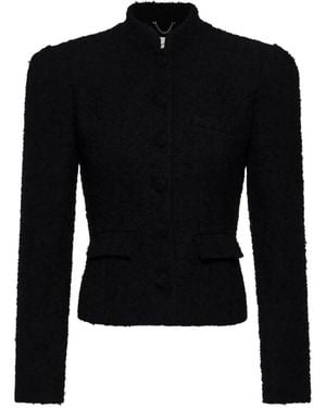Magda Butrym Blazer De Bouclé Con Botones - Negro
