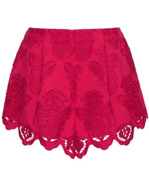 Cara Cara Short Trish À Détails D'Œillets - Rouge