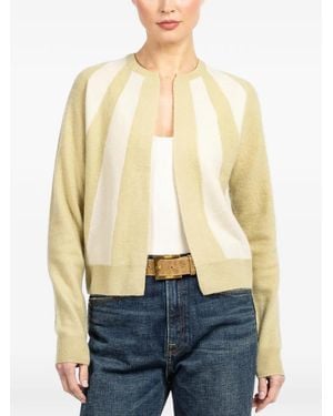Frenckenberger Cardigan Mit Gestreifter Sonne - Weiß