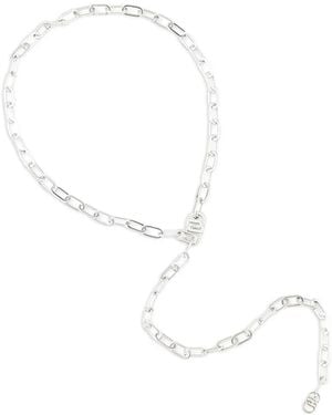 Liu Jo Chain Embellished Necklace - White