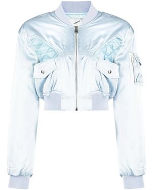 Coperni Bomber Crop Con Cut-Out - Blu