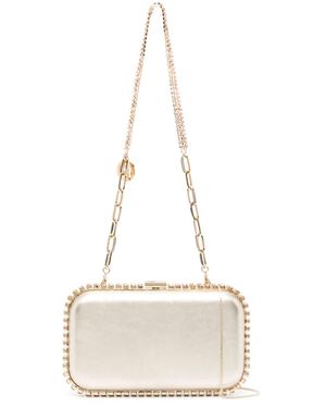 Rosantica Pochette En Cuir Clio À Ornements En Cristal - Blanc