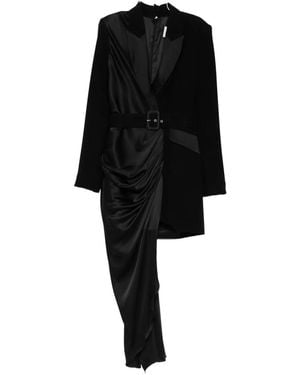 SILK LOVE & LACE Alexa Belted Mini Dress - Black