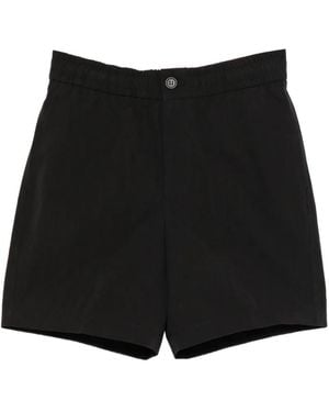 James Perse Elasticated Cotton Shorts - Black