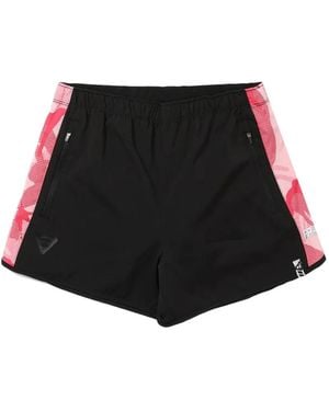 Aape By A Bathing Ape Aape+ Camouflage-Print Track Shorts - Black