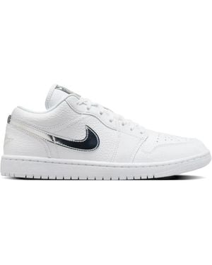 Nike Metallic-Logo Lace-Up Trainers - White