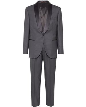 Brunello Cucinelli Single-Breasted Wool Suit - Grey