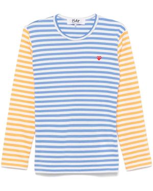 COMME DES GARÇONS PLAY Striped T-Shirt - Blue