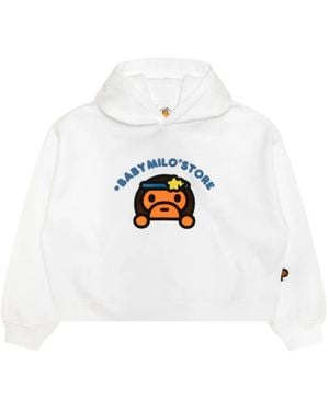 *BABY MILO® STORE BY *A BATHING APE® Baby Milo Graphic-Print Hoodie - White
