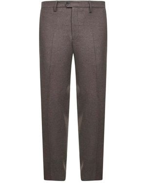 D4.0 Pressed-Crease Pants - Gray