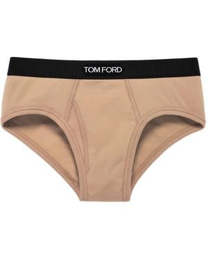Tom Ford Bragas Con Logo En La Cintura - Neutro
