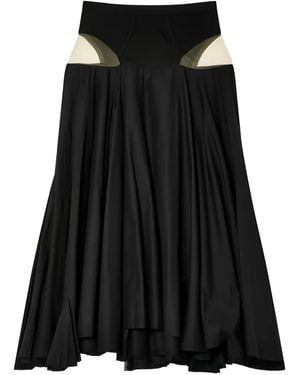 Duran Lantink Cutout-Detail Midi Skirt - Black