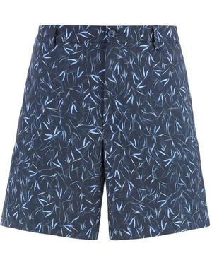 BOSS Bermudas mit Blumen-Print - Blau