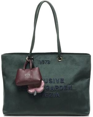 V73 Embroidered Tote Bag - Black