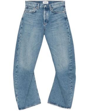 Agolde Vaqueros Anchos Con Efecto Usado - Azul