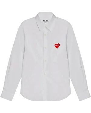 COMME DES GARÇONS PLAY Heart-Patch Shirt - White