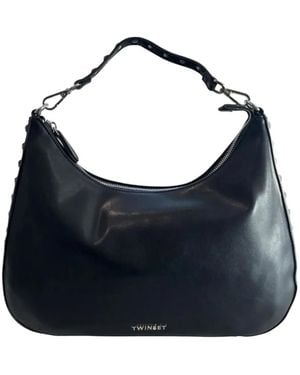 Twinset Stud-Embellished Shoulder Bag - Blue