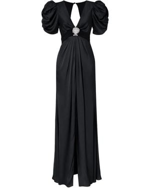 Temperley London Short-Sleeve Gown - Black