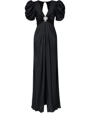 Temperley London ショートスリーブ イブニングドレス - ブラック
