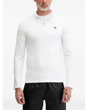 Lacoste Quarter-Zip Sweatshirt - White