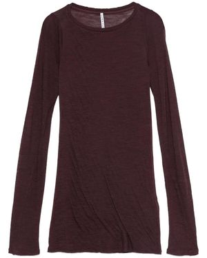 Liviana Conti Long-Sleeve Round-Neck Top - Purple