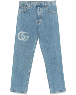 Gucci Vaqueros Estilo Capri - Azul