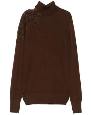 Ermanno Scervino Wool Turtle-Neck Sweater - Brown