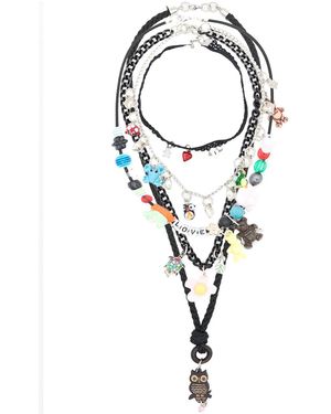 Amir Slama Five-Strand Charm Necklace - Multicolour